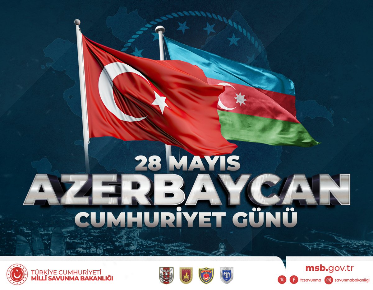 İki bedende bir can; Türkiye-Azerbaycan!🇹🇷🇦🇿

Azerbaycan Türkü kardeşlerimizin 28 Mayıs Bağımsızlık Günü kutlu olsun. “Tek Millet, İki Devlet” anlayışıyla her zaman bir ve beraber olmaya devam edeceğiz.

#MillîSavunmaBakanlığı