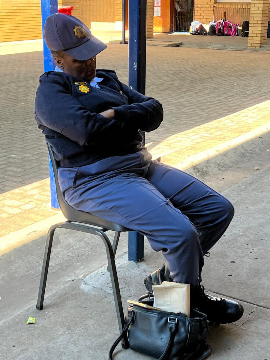 Keeping a watchful eye on #SAelections24 special vote proceedings at the Middelburg Primary School in Mpumalanga yesterday. While career cops all over SA are working their fingers to the bone, you have some that give them the bad rep they don’t deserve. #Elections2024