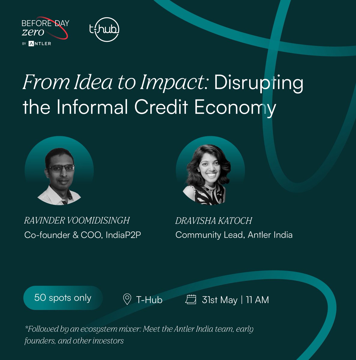 We're coming to Hyderabad!
Inviting senior operators, founders, and investors in the city to this fireside chat with <a href="/RVoomidisingh/">Ravinder Voomidisingh</a>, co-founder of <a href="/indiap2pinvest/">IndiaP2P</a>, one of India's most innovative fintech startups.
Sign up here: lu.ma/zj4pvmqg

In partnership with <a href="/THubHyd/">T-Hub</a>