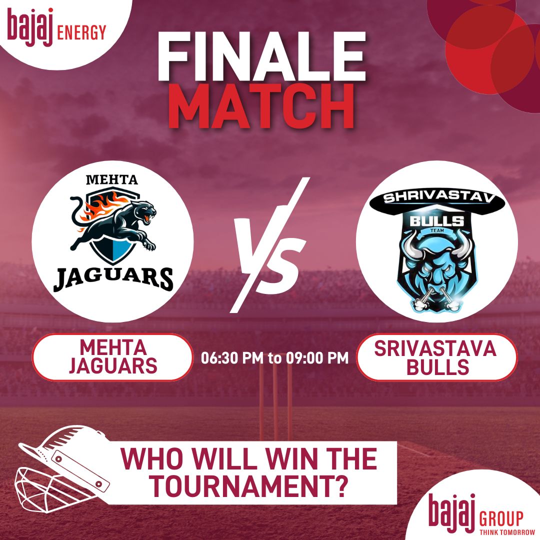 The stage is set, the teams are ready, and the final showdown between the Srivastav Bulls and Mehta Jaguars is about to electrify us all! 🏆🐂🆚🦁 Who will emerge victorious in this thrilling battle?

May the best team win! 🙌🎉

#Finale #LPL2024 #MatchVictory #LifeAtBajaj