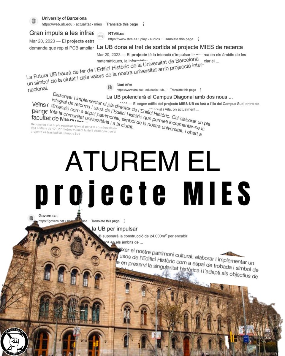 AsseMatesInfoUB's tweet photo. Ara és el moment perquè la Facultat de Matemàtiques i Informàtica prengui posició i deixem clar que no ens faran fora, que aquesta és casa nostra i no ens en poden treure, ni ens en trauran mai. Perquè veiem com cada vegada més intenten transformar la universitat en un negoci. https://t.co/Cwtr2ZOhjf