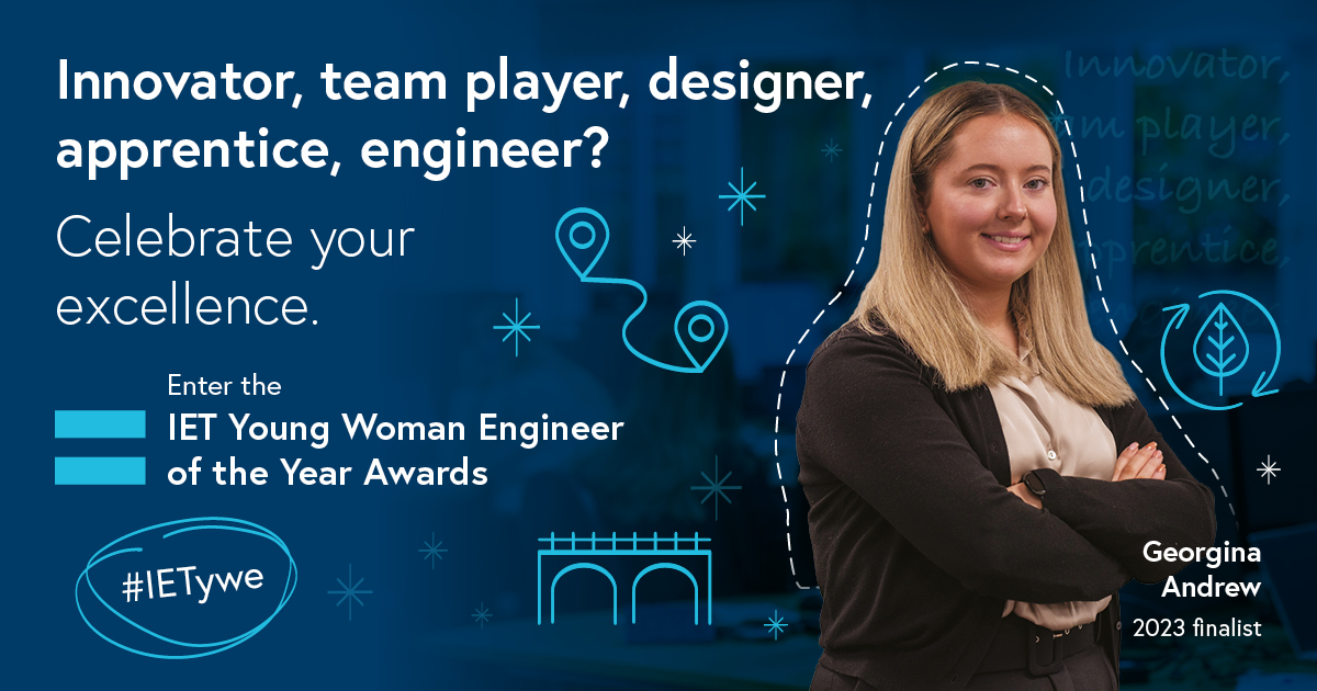 Are you engineering a better world or breaking barriers in your field? We want to celebrate your engineering excellence! Apply now for the Young Woman Engineer of the Year Awards. Applications close on 28 June: spkl.io/60164NmfI #IETywe