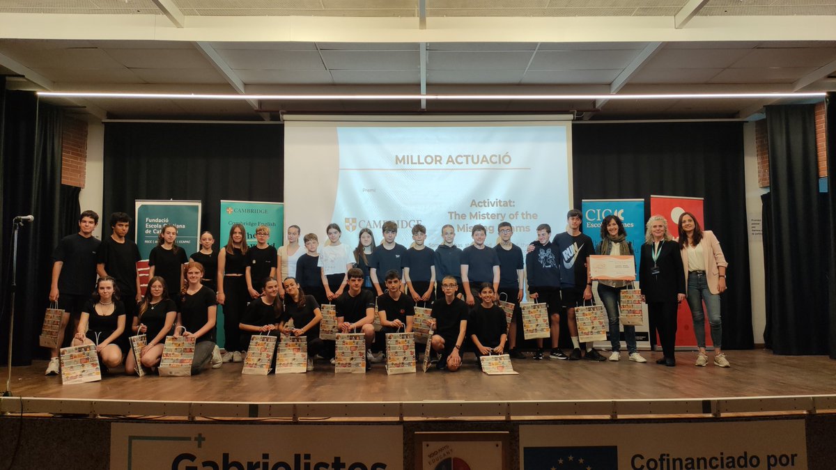 FECC_educacio's tweet photo. Celebrada la 13a edició del festival de l’#SchoolsSongContest a @santgabrielbcn amb la participació de més de 1000 alumnes de diferents centres. Enhorabona al guanyadors i gràcies als patrocinadors #Bekith,
@CambridgeEngSP , @Ed_Cruilla i #CICidiomes
🏆👉https://t.co/mhLhdoxeue https://t.co/arkVsquaL5