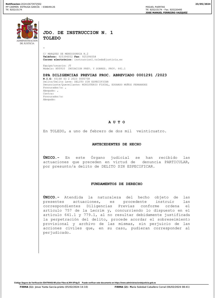 Sergio_GP's tweet photo. En diciembre el @PP_CLM divulgada un bulo sobre el portavoz del @psoeolias Jose Manuel Ferreiro.

Hoy conocemos que se ha archivado la denuncia por no encontrar indicios de verdad.

Atrás queda una campaña personal de acoso político. Espero que @carolagudo le pida perdón. https://t.co/Acn4JkA1sR