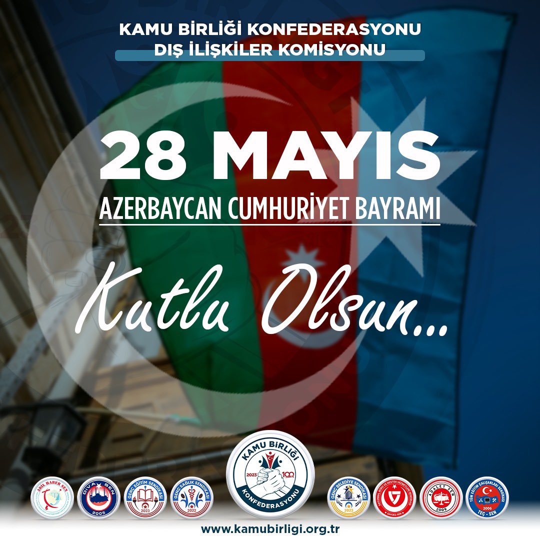 İki Devlet Tek Millet 🇹🇷🇦🇿 Can Azerbaycanlı Kardeşlerimizin Bağımsızlık Günü Kutlu Olsun ! #Azerbaycan #CumhuriyetGünü @kamubirligikonf @osmkya06 @Aras_Ali_