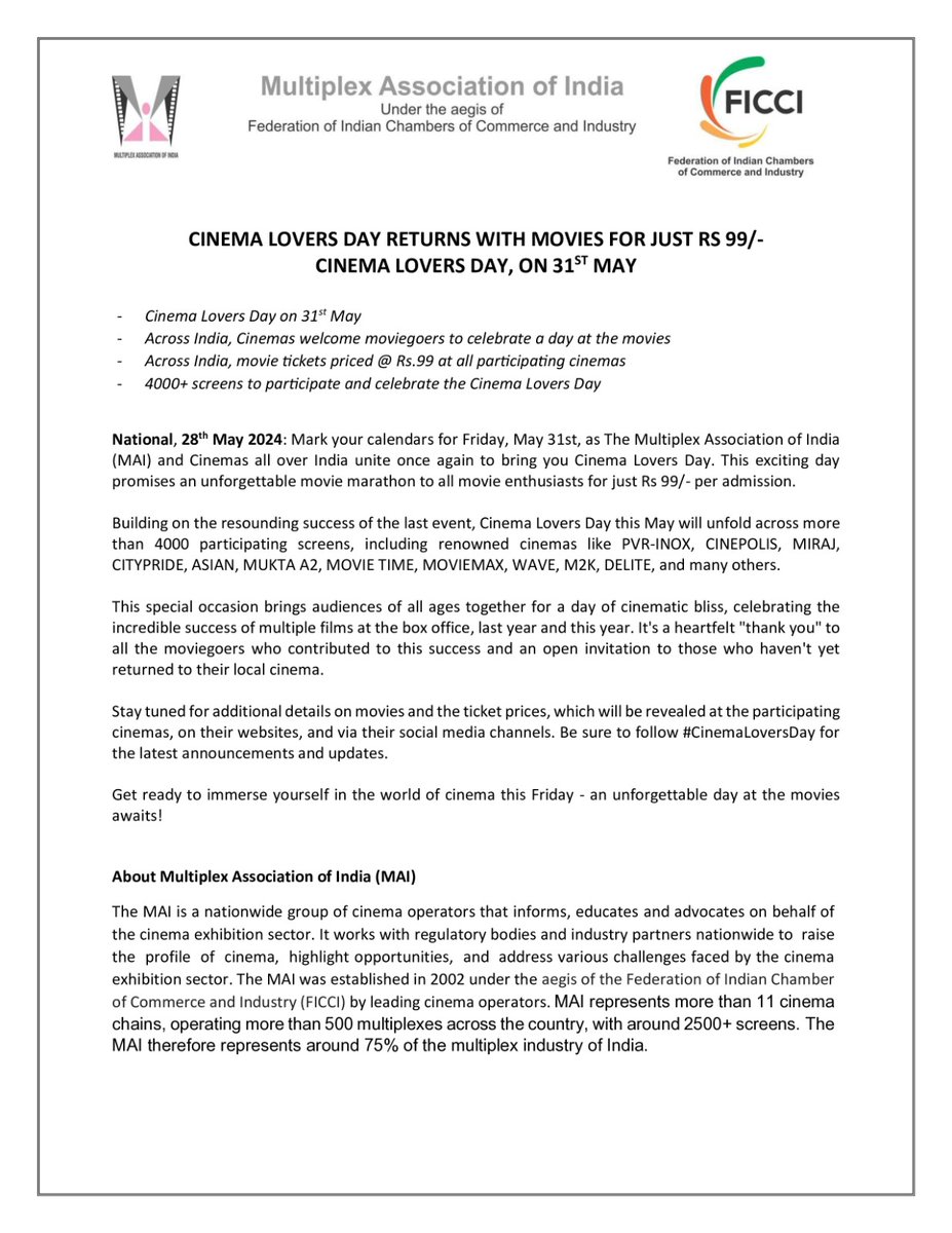 Multiplex Association Of India tweet media