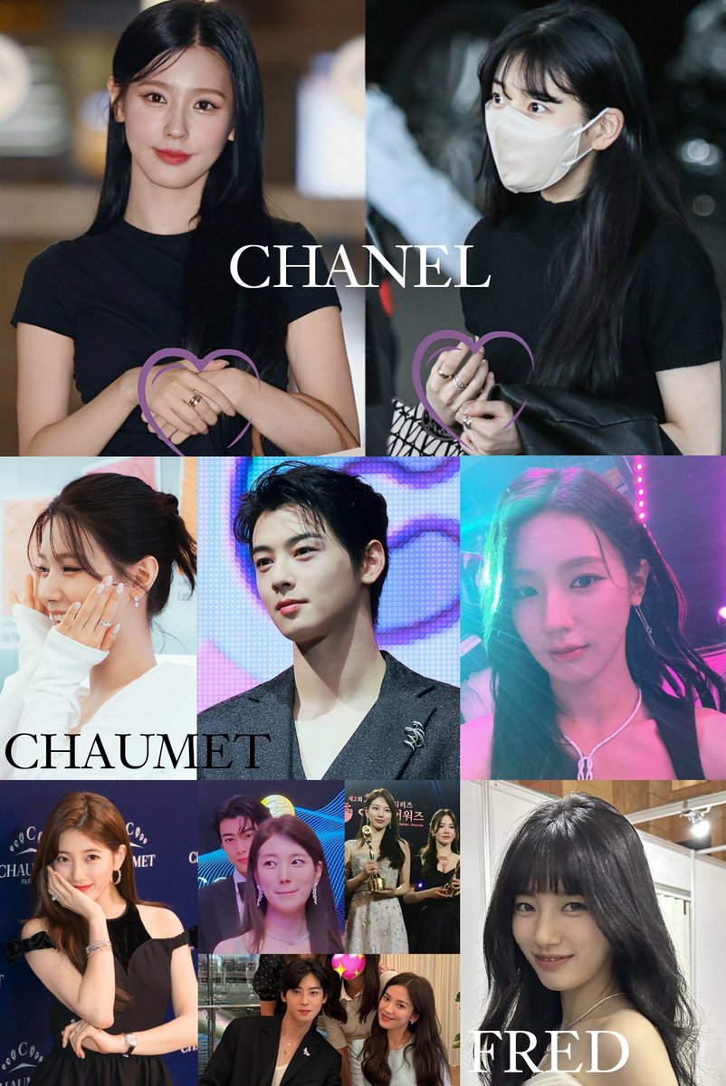 favorite luxury brand, global brand ambassador, muse ambassador, models & collabs

CHANEL
Chaumet
FRED Jewelry
Jimmy Choo
Soju

2023
#CHAEUNWOO with #SongHyeKyo
#CHAEUNWOO with #BAESUZY

next
#CHAEUNWOO with #MIYEON

#ASTRO #GIDLE #Spoiler2024 #chemistry