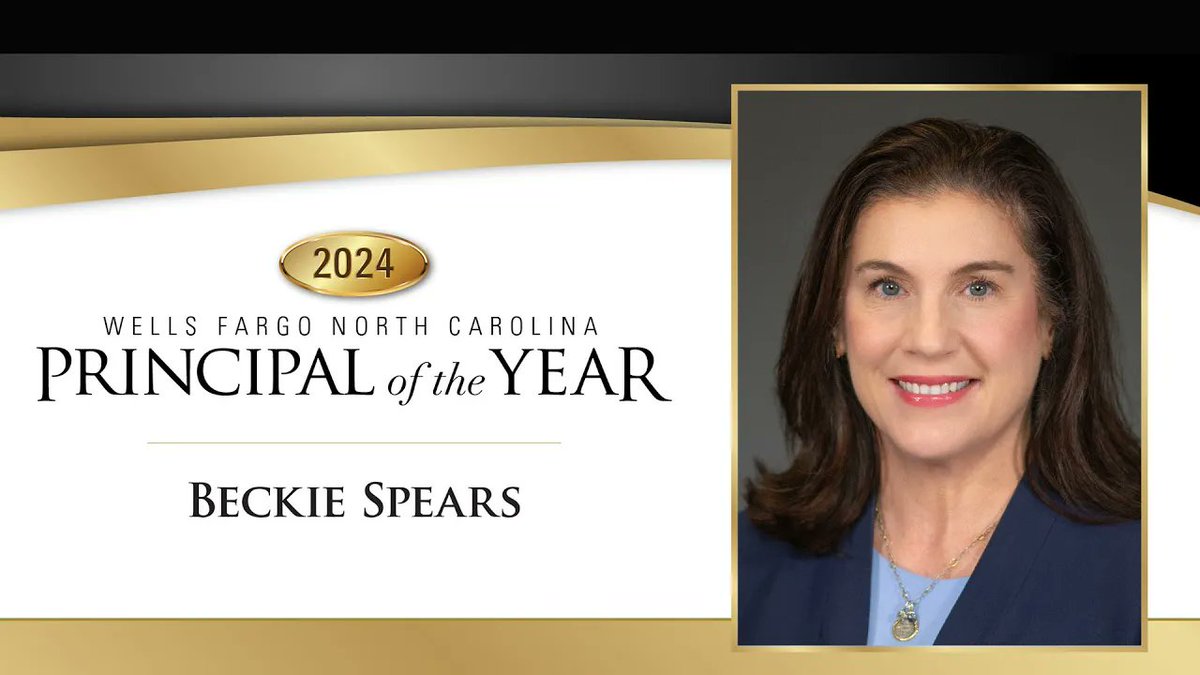 Big shoutout to Beckie Spears, of @WilkesCoSchools, named @WellsFargo 2024 NC Principal of the Year! 🎉 Missed the ceremony? Watch the recording on the NCDPI Facebook page - go.ncdpi.gov/6cghx or NCDPI YouTube Channel - go.ncdpi.gov/239gx 
#nctoypoy #nced