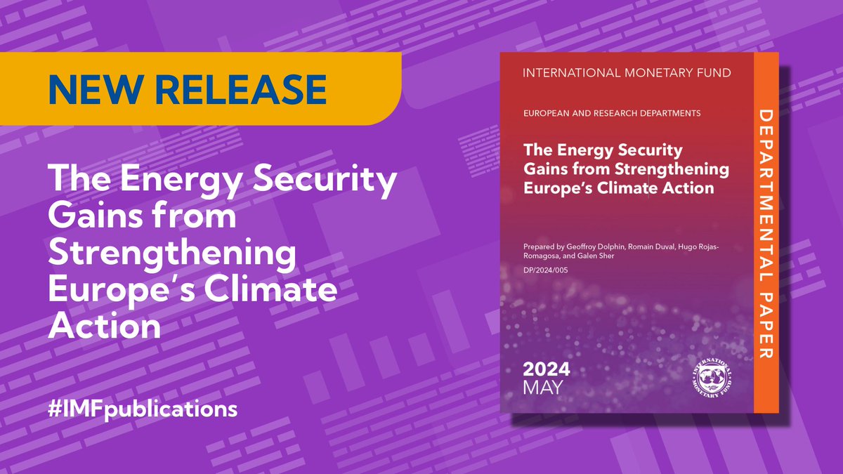 How can Europe’s fight against climate change also enhance its energy security? Our latest research explores the synergy between the two goals and explains associated challenges: imf.org/en/Publication…