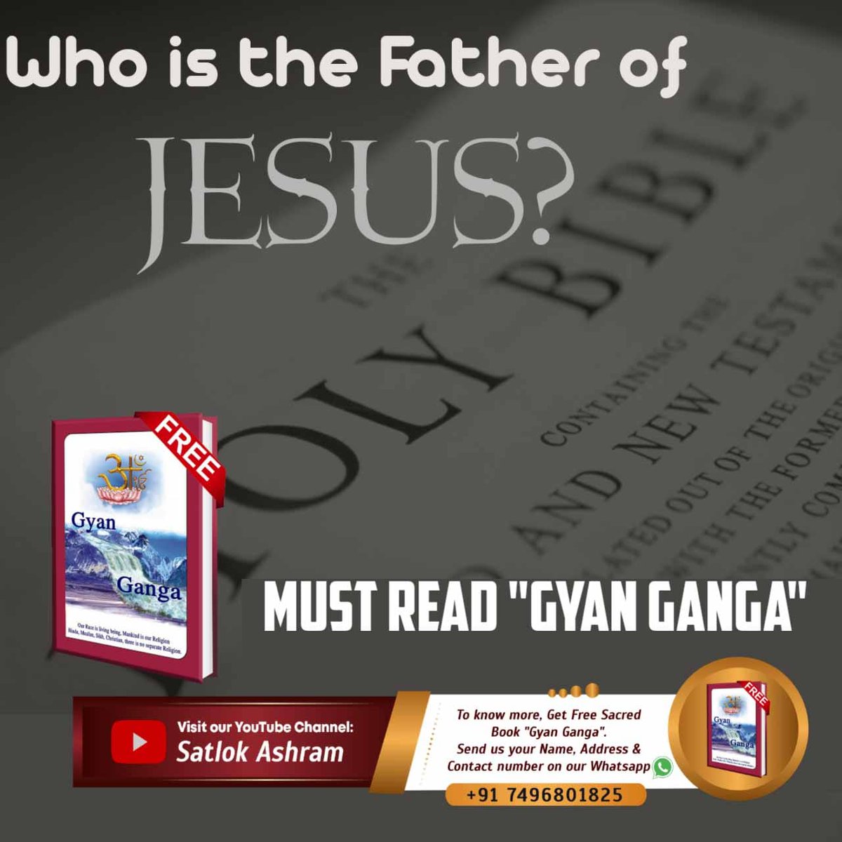#ईसाई_नहीं_समझे_HolyBible
पवित्र बाईबल में लिखा है कि जीसस के शरीर छोड़ने के बाद कोई अन्य मसीहा विश्व में आएगा जो विश्व में शांति स्थापित करेगा।
वह कोई और नहीं जगतगुरु तत्वदर्शी संत रामपाल जी महाराज जी ही हैं।
Almighty God Kabir
🌹🌹🌹🌹
