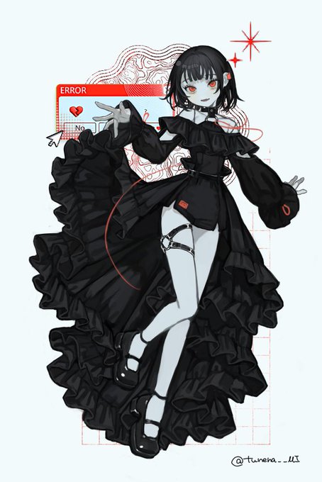 「black dress frills」 illustration images(Latest)｜3pages