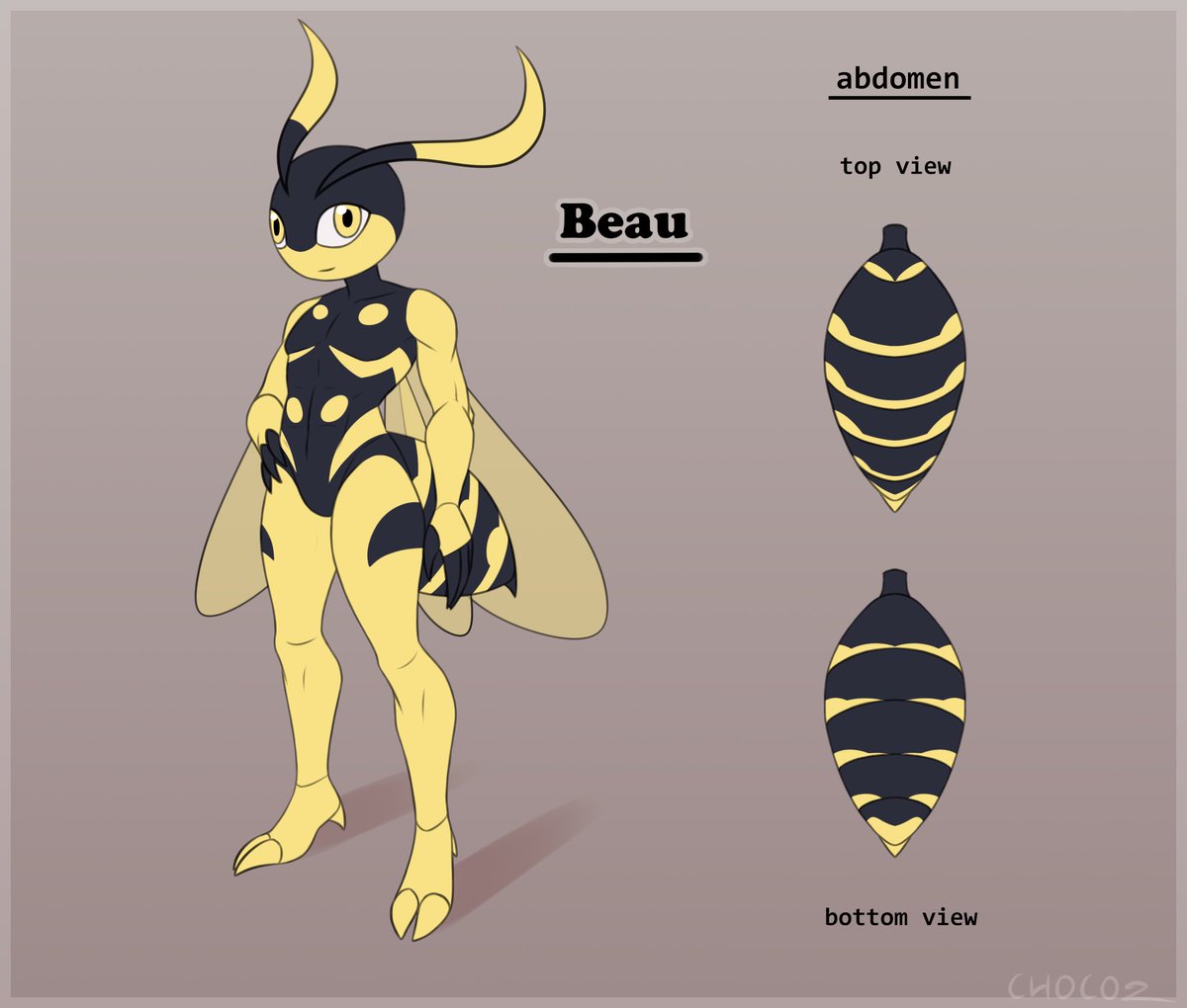 my biggest L ever is making a wasp oc but not giving him the silly wasp mandibles and compound eyes. like he'd look so much better with them omg. i wil redesign him if/when i get moneys