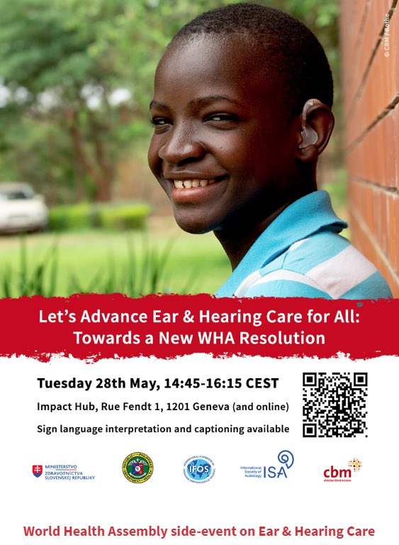 Wonderful to be attending the World Health Assembly #WHA event on Ear &amp; Hearing Care #EHC. Let’s advance #earandhearing #careforall - Towards a New WHA Resolution <a href="/WHO/">World Health Organization (WHO)</a> 

#health4all #NoOneLeftBehind #SDGs #policymaking #populationhealth