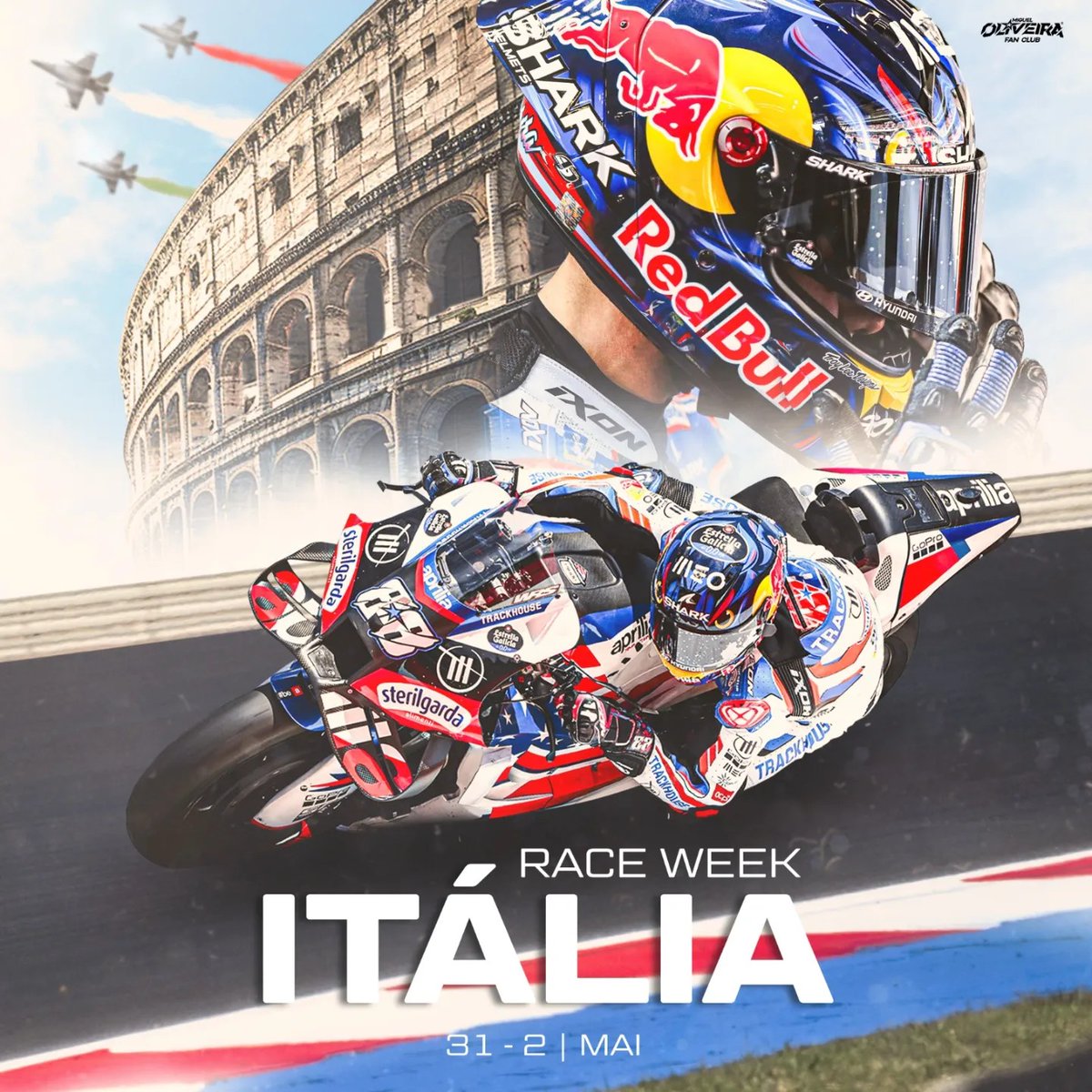 RACE WEEK! 🏁

Feeling the adrenaline for Mugello. Avanti, squadra! ✊🏼

#turma88  #ItalianGP @TrackhouseMoto @MotoGP