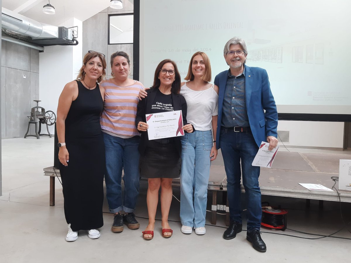 Reconeixement als centres participants al programa de transformació educativa (PAcTE) del Maresme - Vallès Oriental a càrrec del Cap de Servei, Manel Merino.