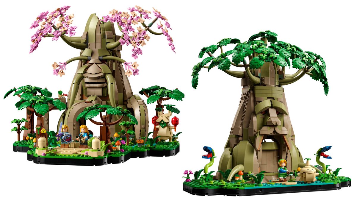 It's happening! Lego will be releasing its first The Legend of Zelda set with a Great Deku Tree 2-in-1 build this September: nintendowire.com/news/2024/05/2…