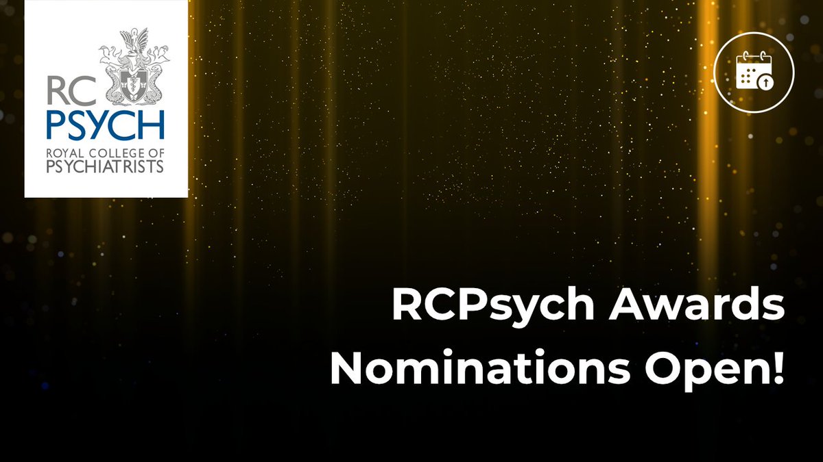 RCPsych Awards 2024 🏆 Nominations are still open for our yearly RCPsych Awards. The deadline for nominations is 5pm BST on 31 May. This is your chance to nominate the excellent teams and individuals who are making a real difference to mental health services. Click here to