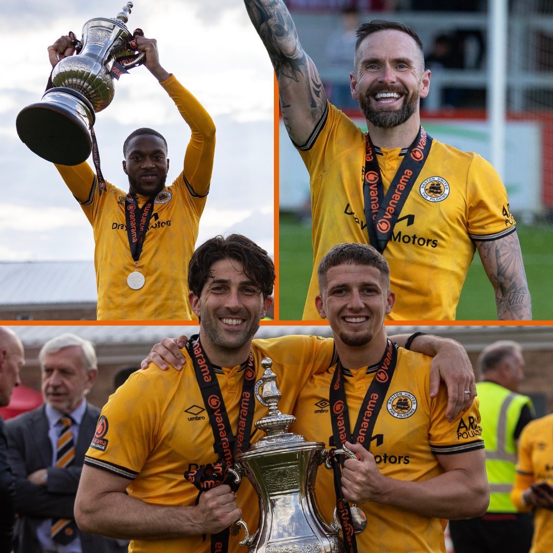 🏆 𝙁𝙤𝙪𝙧 𝙬𝙚𝙚𝙠𝙨 𝙖𝙜𝙤... Boston United saw off Brackley to book their return to the National division for next season! #TheVanarama | @bostonunited