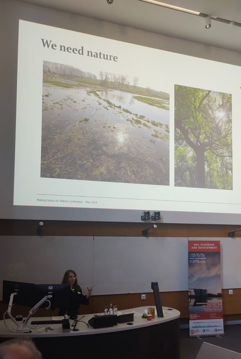Now up it's <a href="/RSPBNI/">RSPB NI</a> conservation officer <a href="/ThisisDakota/">Dakota 🌿</a> talking about urban biodiversity and some of the concrete actions and partnerships that planning and development can deliver for endangered wildlife.

#MakingSpaceforNature