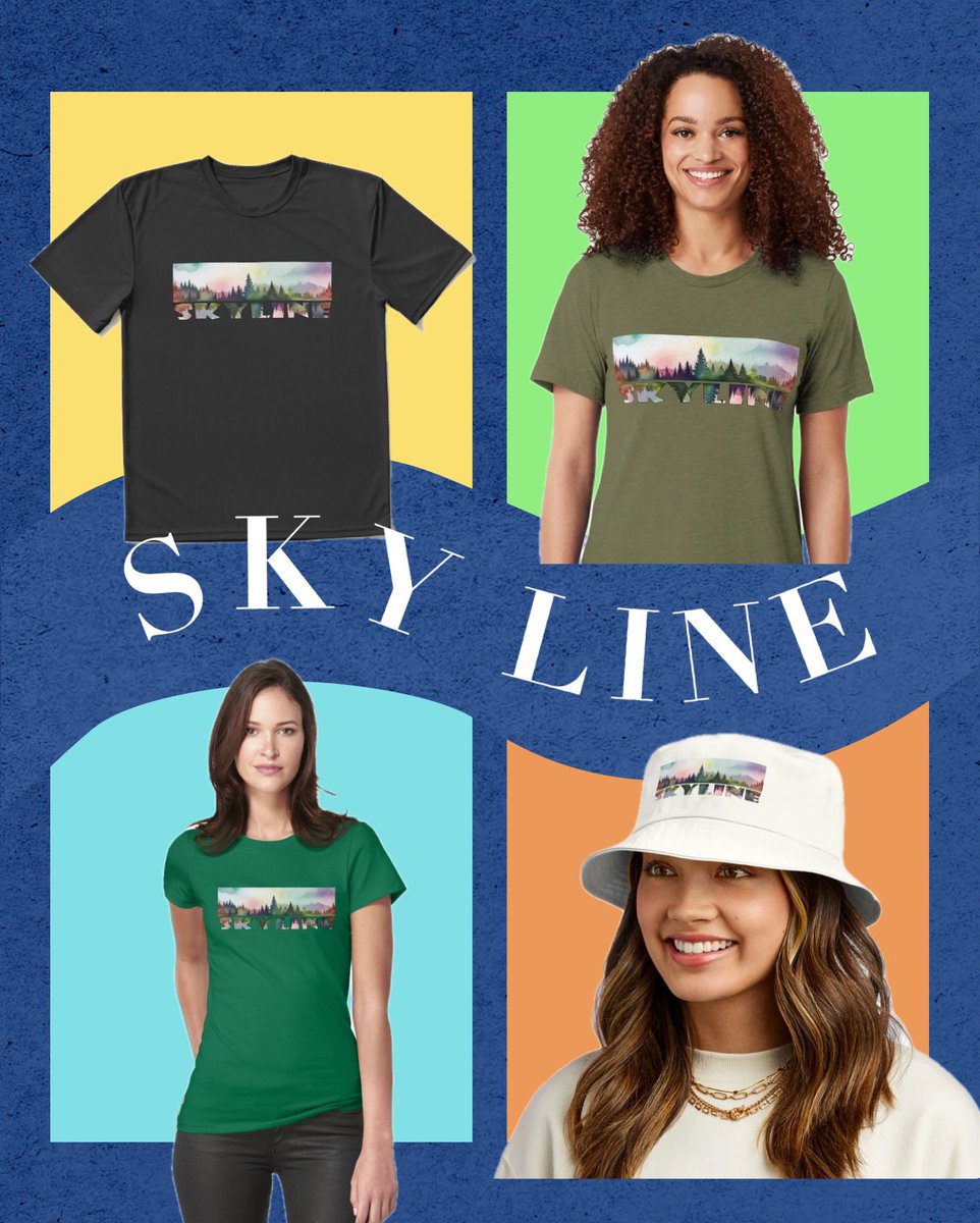 🌲 Discover 'My Skyline' - this design brings the beauty of the forest straight to your home or office. 👉 redbubble.com/shop/ap/154241… 👉 teepublic.com/t-shirt/609091… #IndieArtist #Moxi #RBandME #NatureInspiration #ForestLandscape #CreativeCommunity #NatureArt #NatureLovers #TreeHugger