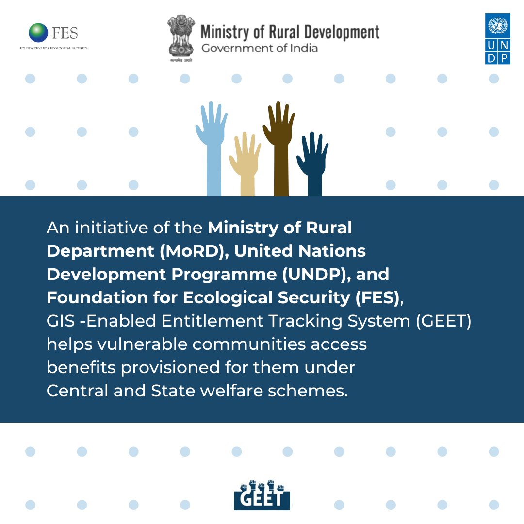 fesforcommons's tweet image. The GIS-Enabled Entitlement Tracking tool helps vulnerable people access support that is critical to their well-being.
Read more here: geet.observatory.org.in
#TechForDevelopment #GEET #GIS #Monitoring #DataForDevelopment #Welfare #StrengtheningDemocracy #TechSolutions