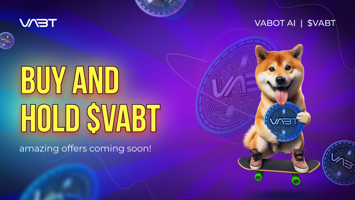 VABOT_ai's tweet photo. Buy and hold $VABT!

#VABOT #Blockchain #AI #VABT #Trading #SpotTrading #CryptoExchange https://t.co/laRJgv99PU