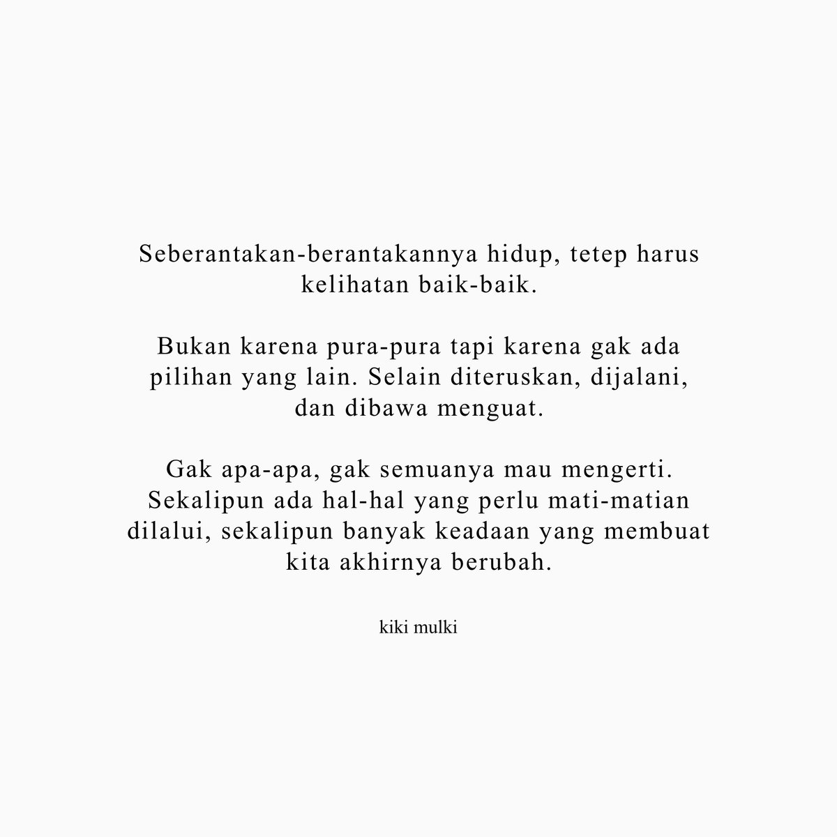 Satu pesan kecil hari ini.