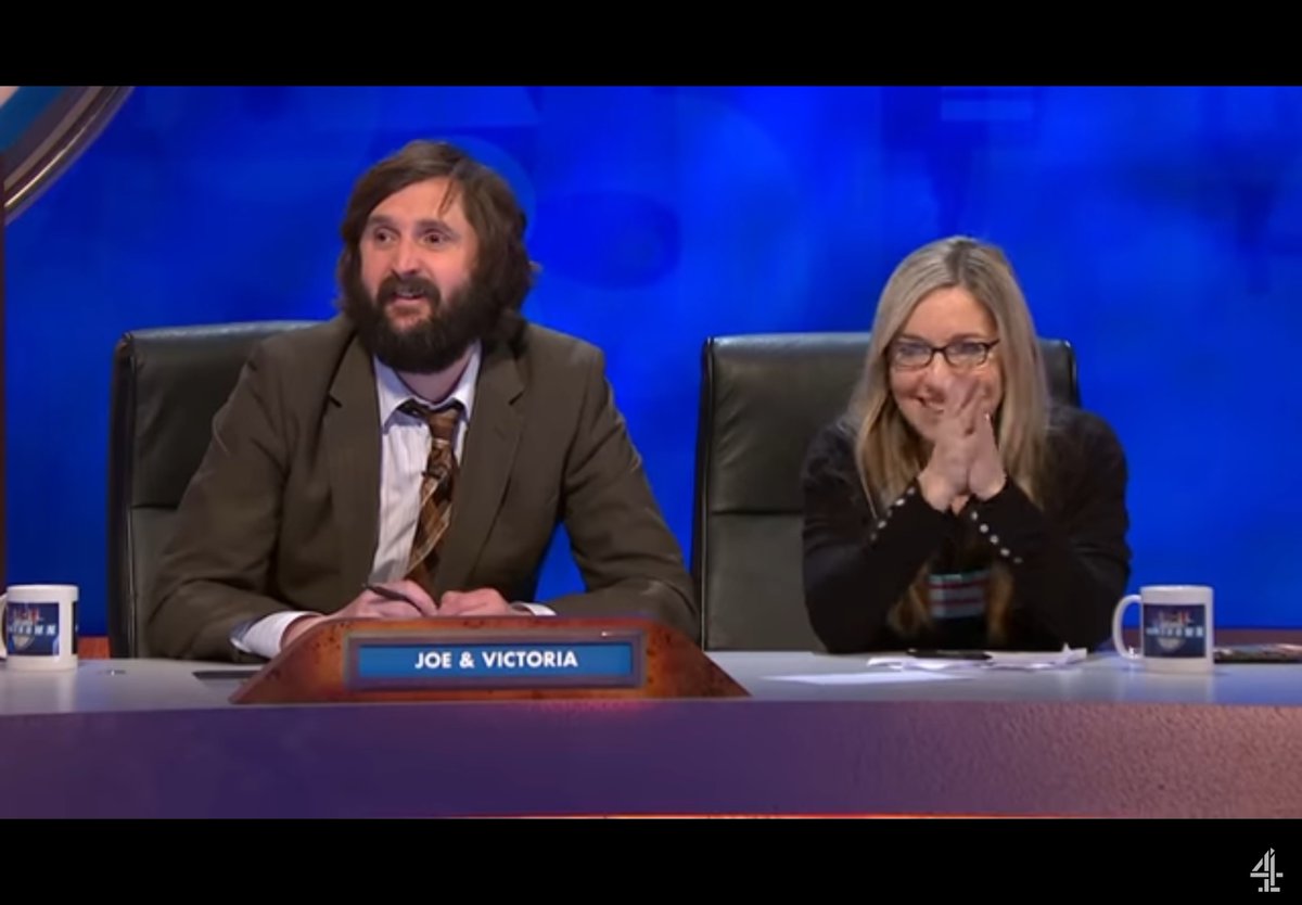 one of the most underrated duos 8oo10cdc has ever seen. joe wilkinson + victoria coren mitchell?? absolute genius