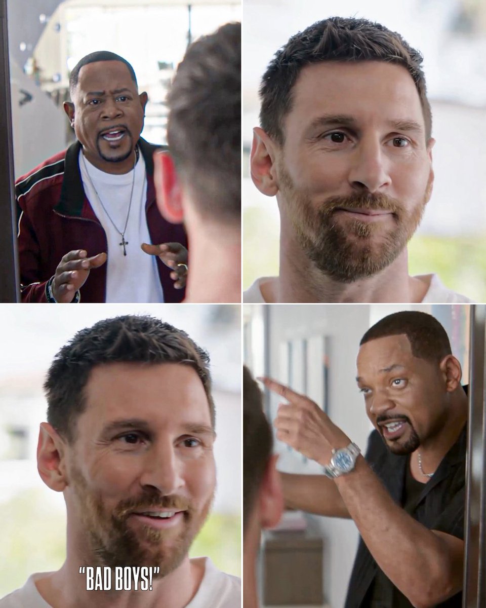 Lionel Messi spoke English with Will Smith and Martin Lawrence in the latest Bad Boys 4 promo 😎🎬