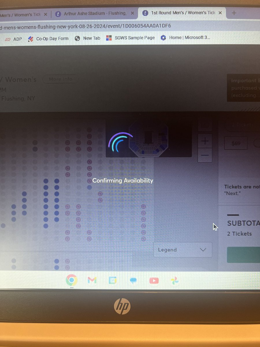 Lia22Z's tweet photo. @Ticketmaster @usopen @amex what’s going on?? This is my 3rd try and it won’t go through! https://t.co/tM3LDmNm8s