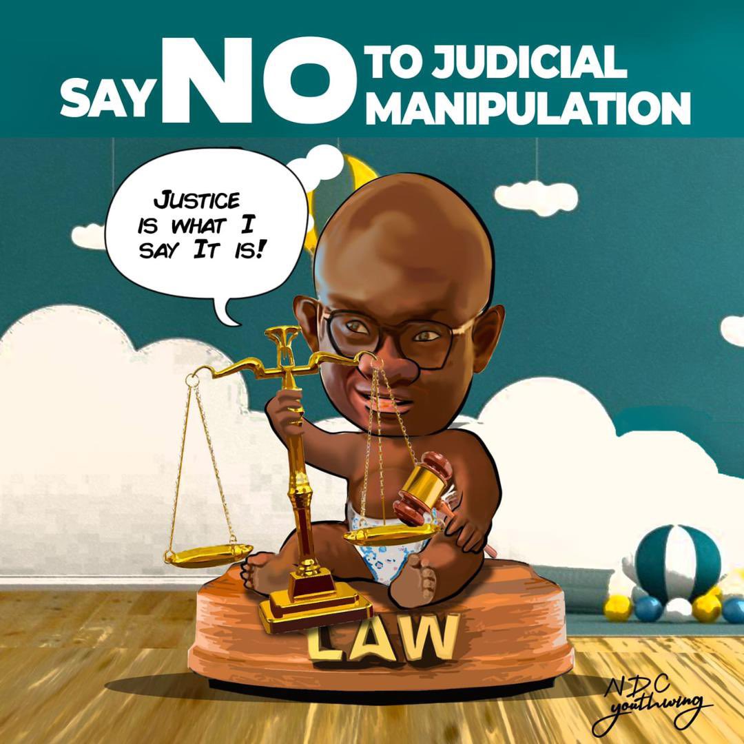 Say no to Judicial Manipulation. Justice should be free, fair and accessible to all not just a selected few. #ChangeIsComing
#TheGhanaWeWant 
#YouthPower