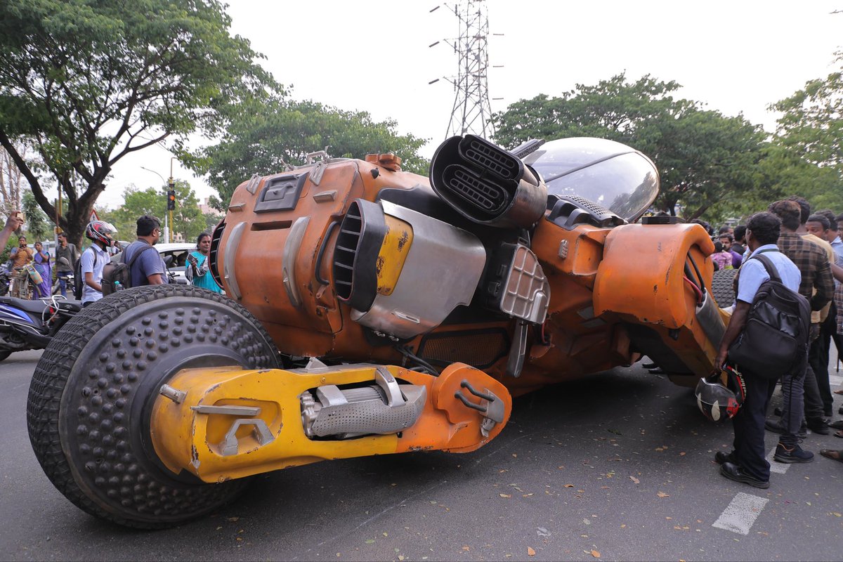 Magnificent! #Bujji, the high-tech robot car from #Prabhas' futuristic film #Kalki2898AD has arrived in Chennai on a promotional ride! #Kalki2898ADonJune27