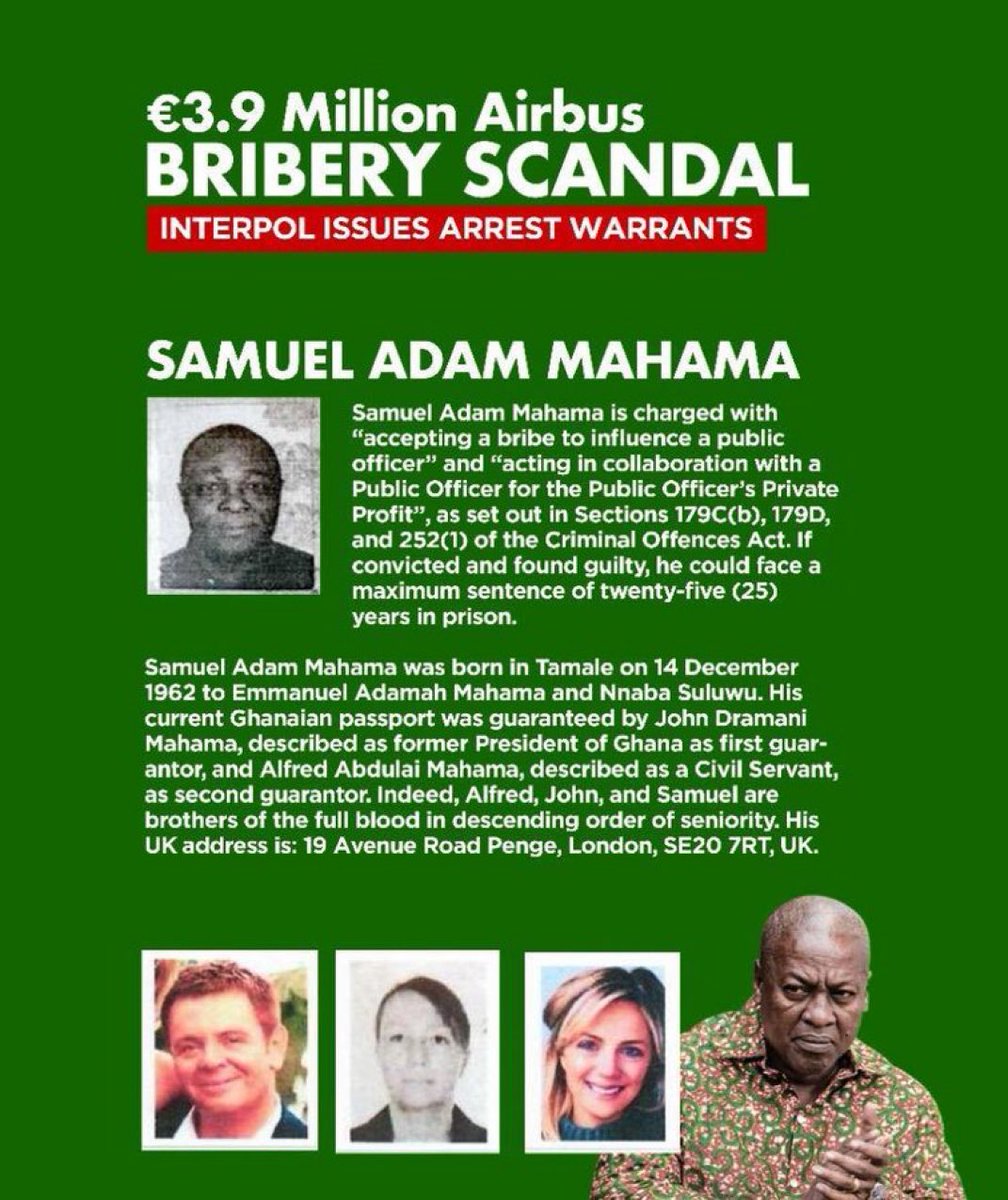 Samuel Adam Mahama is the blood-brother of former President John Dramani Mahama who accepted bribes on behalf of the elected Government Official 1.

#MahamaIsAThief 
#CorruptMahama