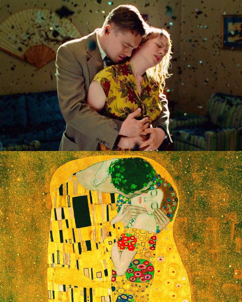 Thread of movie scenes inspired by art 🧵 1. Shutter Island - Klimt's Kiss