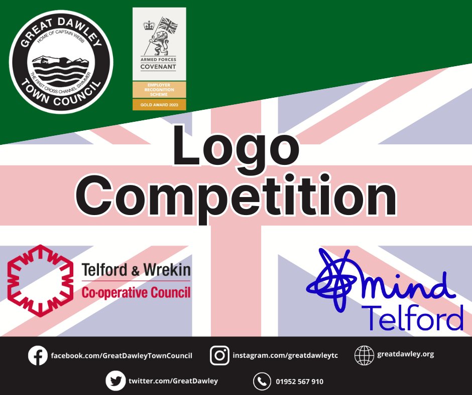 💚 Competition Alert! 💚 Partnering with @telfordwrekin and @telfordmind , we're launching a logo competition! Create a design that represents our support for the Armed Forces Community
Last Entries to take place at Dawley Day on 22nd June
Find out more: loom.ly/c1wU7GA