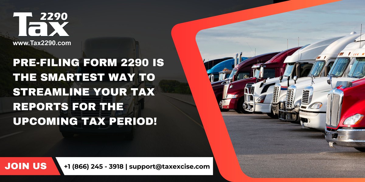 Be Prepared! Get it done early! Pre-filing Form 2290 helps you avoid seasonal rush and last-minute scrambling. Pre-file Form 2290 for TY, 2024-2025 now!

#EfileNow
#Form2290
#prefiling
#prefillingform