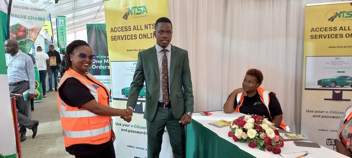NTSA team gear up to attend to visitors as part of Pre-Madaraka day activities. Visit us at the NTSA booth for service support at Kibabii University grounds, Bungoma county.