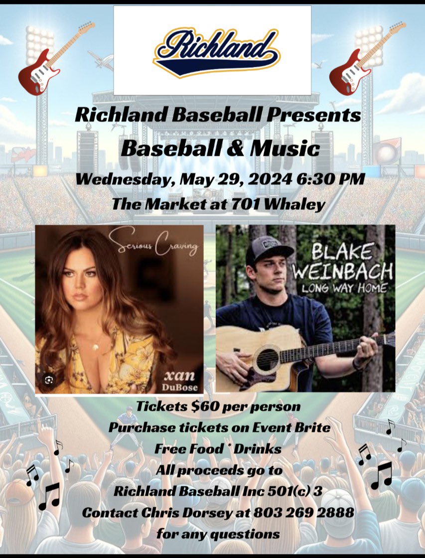 Blake Weinbach (@blakeweinbach) on Twitter photo Baseball and music… Gonna raise some money tomorrow night for <a href="/Monarchs803/">Richland Post 215 American Legion Baseball Program</a> Couldn’t think of a more perfect night for myself personally. Love that 🎸, but man ⚾️ will always be my first love… <a href="/Jcdeacon/">Chris Dorsey</a> <a href="/LouatTheState/">Lou Bezjak</a> Baseball and music… Gonna raise some money tomorrow night for <a href="/Monarchs803/">Richland Post 215 American Legion Baseball Program</a> Couldn’t think of a more perfect night for myself personally. Love that 🎸, but man ⚾️ will always be my first love… <a href="/Jcdeacon/">Chris Dorsey</a> <a href="/LouatTheState/">Lou Bezjak</a>
