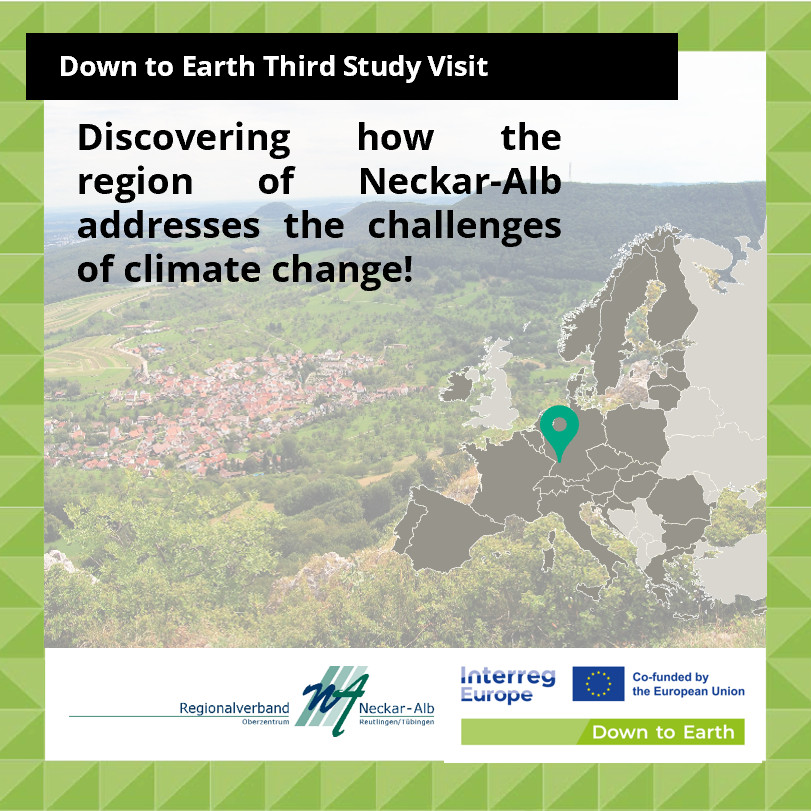 🌞🌻🇩🇪 Next week, we will be in the German region of Neckar-Alb for our third #StudyVisit!

Project partner Regionalverband Neckar-Alb has organised three days for our partnership to better understand how rural areas in the region are addressing climate change and its impacts!