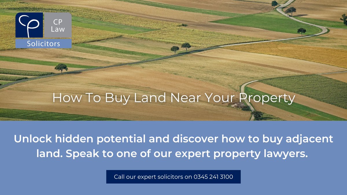 Are you considering purchasing unused land near or adjacent to your property? 

cplaw.co.uk/insights/how-t… 

#PropertyBuying #RealEstate #LandOwnership #PropertyLaw  #LegalInsights #Law #HomeImprovement #PropertyInvestment #Solicitors #Wokingham #Sunningdale  #CPLawSolicitors