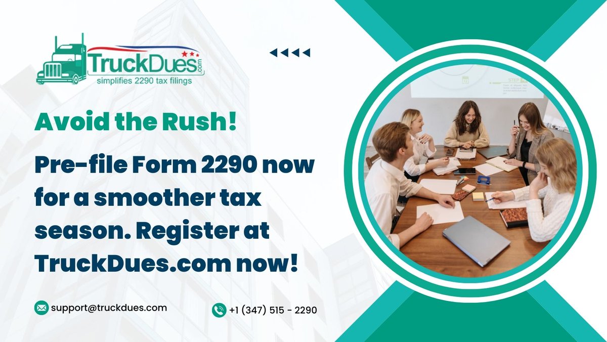 It’s time to save yourselves from the stress of the upcoming tax season! Pre-file Form 2290 for the new season, 2024-2025 in TruckDues.com today!
#EfileNow
#Form2290
#taxseason
#prefiling