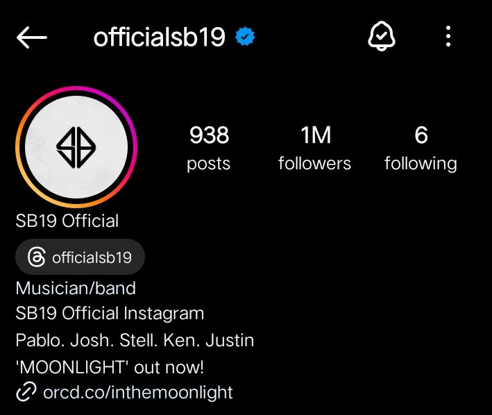 From the first time I stan them, and then now 😭

From 30.5k followers to 1M followers. Malayo na pero malayo pa. I'm so proud. Andito pa rin ako laging nakasuporta. Congrats, mahalima!

1M NA SI OFIFI SA IG
@SB19Official #SB19
#SB19Instagram1MillionFollowers