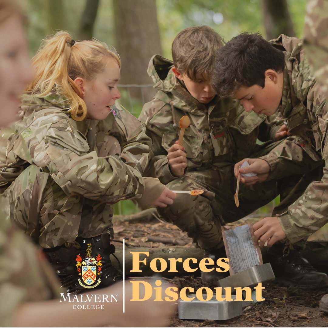 We are excited to share with you details of our new force discount scheme! This means that service families in receipt of CEA funding only need to pay 10% of the gross boarding fees.
 
For more information head to: malverncollege.org.uk/admissions/for…