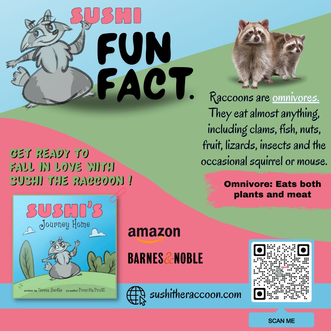 🦝Join her adventurous quest to find a forever family, filled with fun, mishaps, and love. 🌟❤️ Will Sushi find her home? 📖✨ #WildlifeRehab #AnimalAdventures #AdoptDontShop #RaccoonLove #NatureLovers #WildlifeStories #SushiTheRaccoon