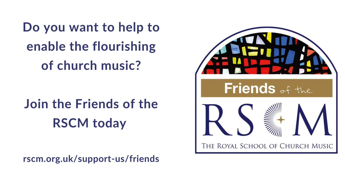 Support the @RSCMCentre through their #Friends scheme & help encourage the development of church music and musicians Find out more / join today rscm.org.uk/support-us/fri… #ChurchMusic #ChurchMusicians #Education #MusicInWorship