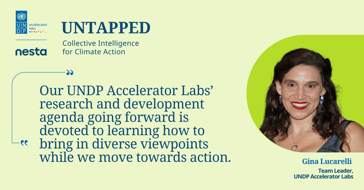 UNDP Accelerator Labs (@undpacclabs) on Twitter photo .@gina_labs shares during the Untapped report launch how <a href="/UNDPAccLabs/">UNDP Accelerator Labs</a> will continue to test out ways to fill data gaps & do it in a way that drives action
Focused on learning how to deliberate so we can collectively make tough climate decisions together.
undp.org/untapped .@gina_labs shares during the Untapped report launch how <a href="/UNDPAccLabs/">UNDP Accelerator Labs</a> will continue to test out ways to fill data gaps & do it in a way that drives action
Focused on learning how to deliberate so we can collectively make tough climate decisions together.
undp.org/untapped