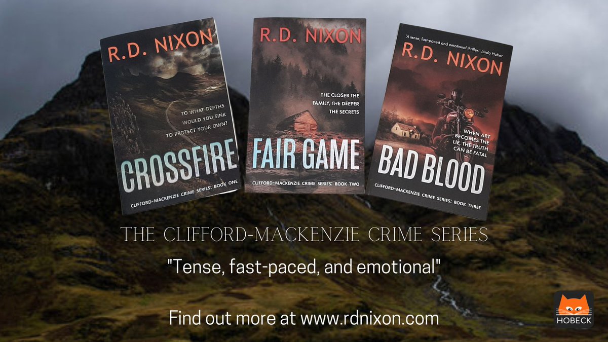 Jump into this complete #Scottish #crime series with CROSSFIRE. Intricate plots, twisty narratives, and 'strong, relatable characters.' And rain. LOTS of rain. '... a great read for anyone who loves crime stories.' Ebook and paperback with @HobeckBooks amazon.co.uk/Crossfire-abso…