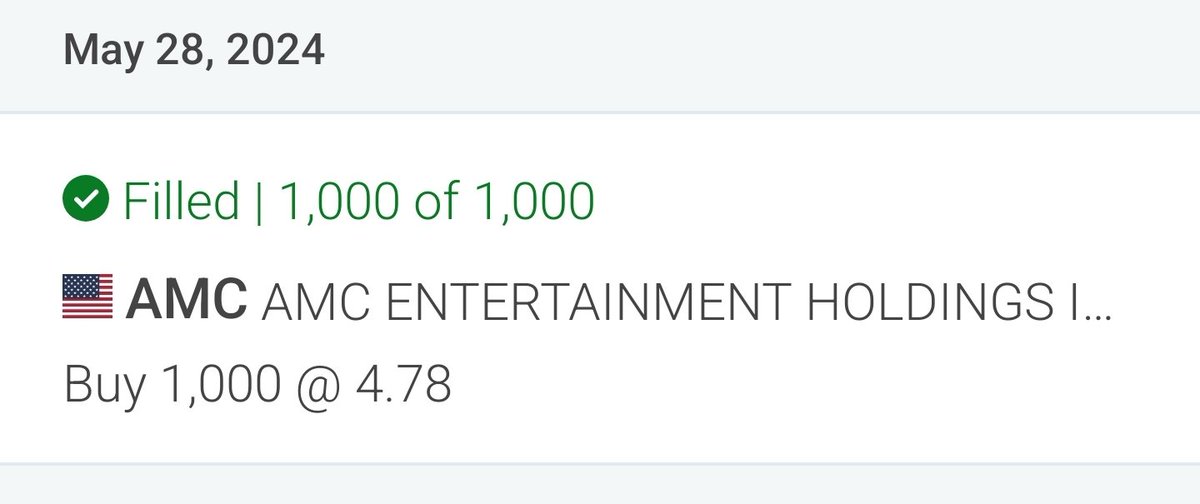 Thanks for that predictable morning dump on AMC!!!

Another 1000 shares in the bank for under $5. What a gift!!

#AMCSTRONG #AMCNEVERLEAVING