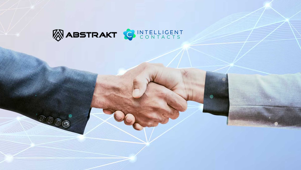 Abstrakt and Intelligent Contacts Announce Strategic Partnership ow.ly/gBIQ50RY90w #sales #B2Bsales #B2BTech #B2B #salestech #Abstrakt #IntelligentContacts #Partnership