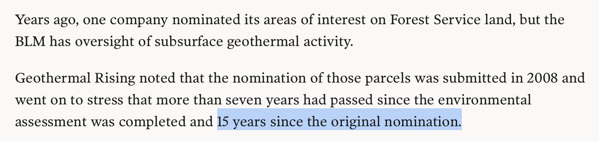 some federal parcels in Utah have taken 15 yrs after nomination to be available for geothermal leasing 😬 deseret.com/utah/2024/05/2…